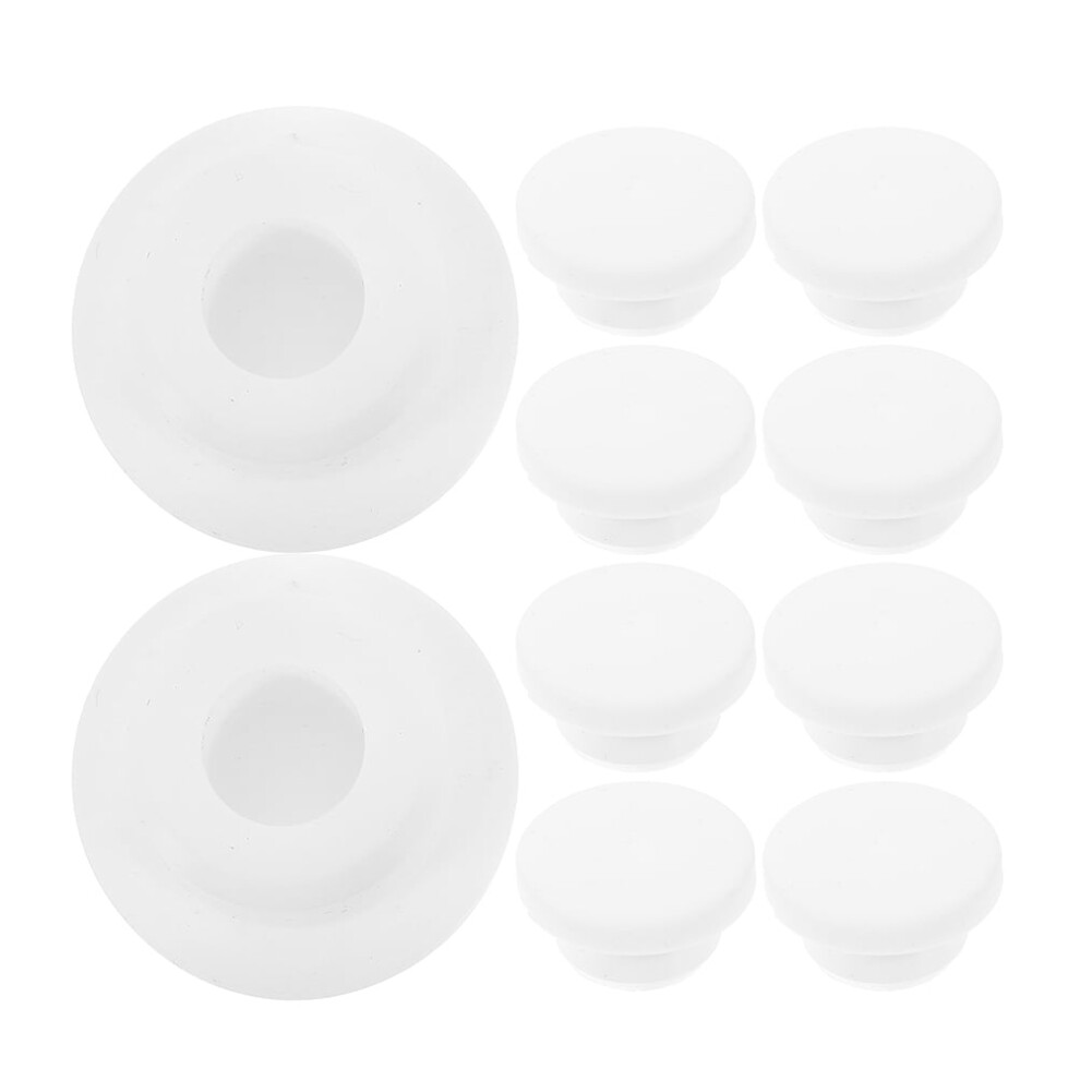 Basin Overflow Drain Cover White 10 Pcs 938499022633