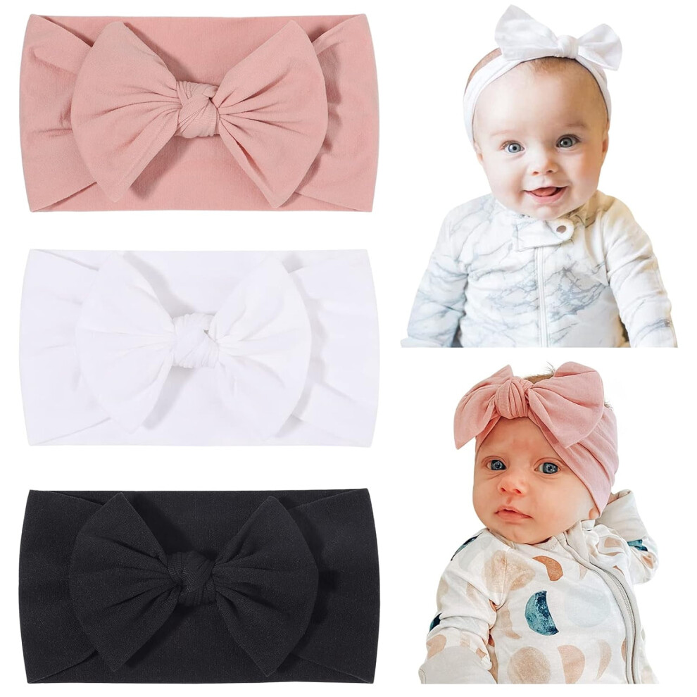 Baby Nylon Headbands Hair Bow Elastics 3PCS