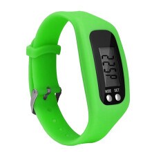 Silicone Running Pedometer Watch with Step and Calorie