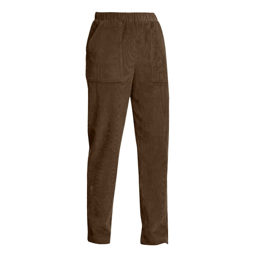 Brune plisserede polyesterbukser til damer, 3XL 1