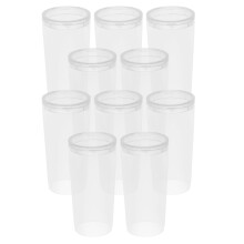 Lot de 10 capuchons anti-poussière ronds en plastique transparent pour femmes