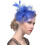 Bandeau bibi orné de rubans en maille fleurie et de plumes 3
