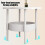 Modern White Round Bedside Table with Basket 7