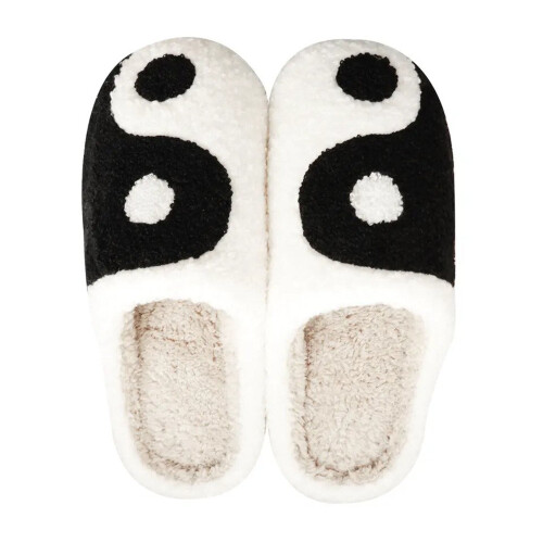 Pantofole da donna morbide e sorridenti, stile retrò, calde e confortevoli, da infilare. 1