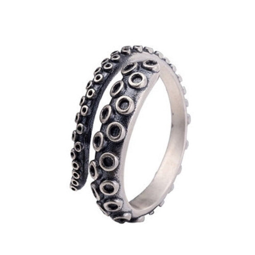 Retro punk ringenset voor dames, zilverlegering, met dierendesign.