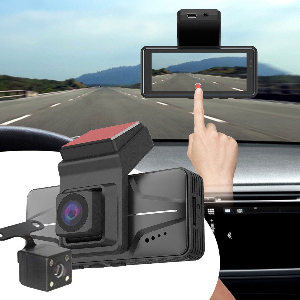 1080P Dash Cam With 3-Inch Touchscreen, Night Vision, Wide 9329345613937