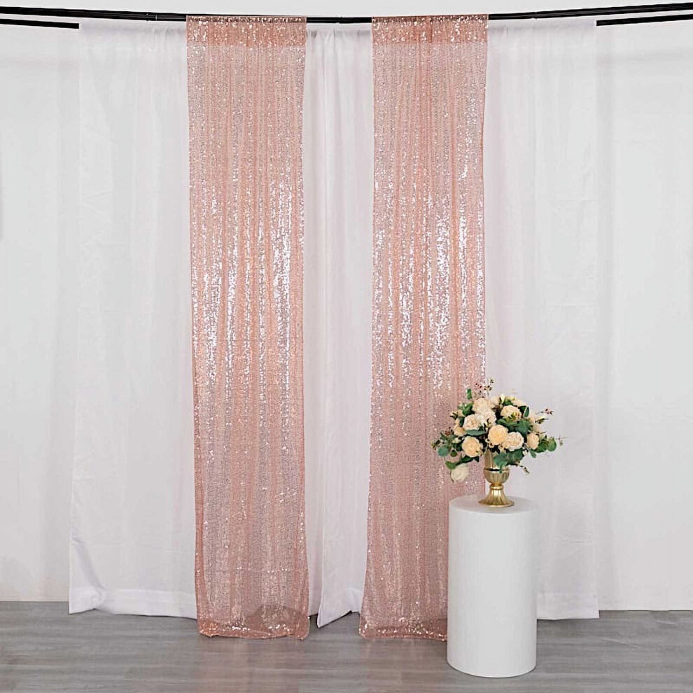 Sequin Drapery Backdrop Curtains 8 X 2 Ft 2 Pcs 938499005704