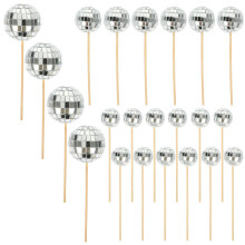 Masteelf disco taartdecoraties, balprikkers, 24 stuks