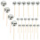 Masteelf disco taartdecoraties, balprikkers, 24 stuks 1