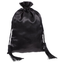 Sac de rangement en satin, grand modèle, cordon de serrage