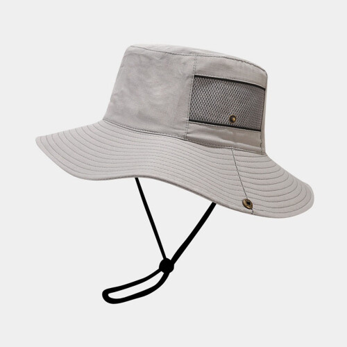 Ademende bucket hat voor dames met brede rand