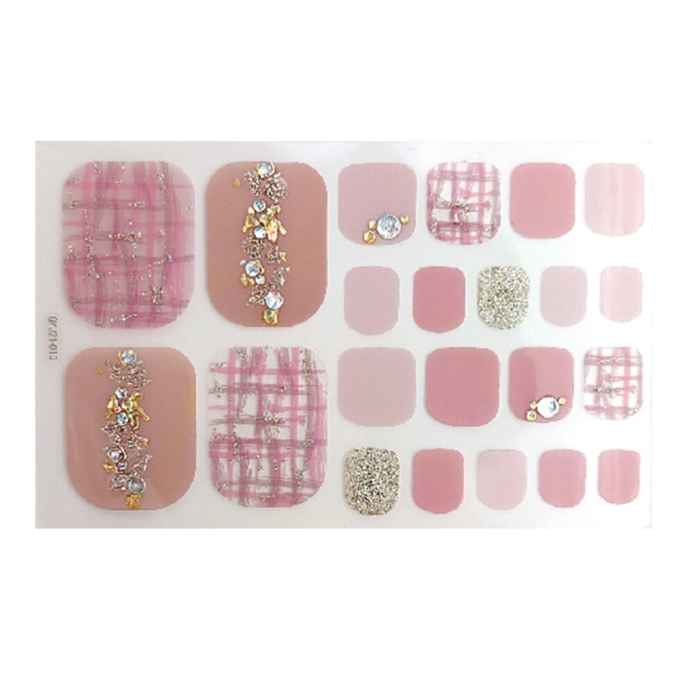 Toe Nail Stickers Waterproof Self-Adhesive 1 Set