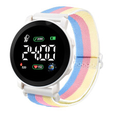LED Electronic Watch Luminous Round Dial Time Date