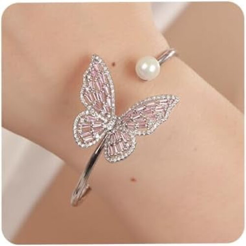 Kristall-Schmetterlings-Perlenarmband für Damen