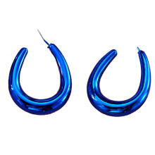 Boucles d'oreilles créoles colorées en résine pour femmes