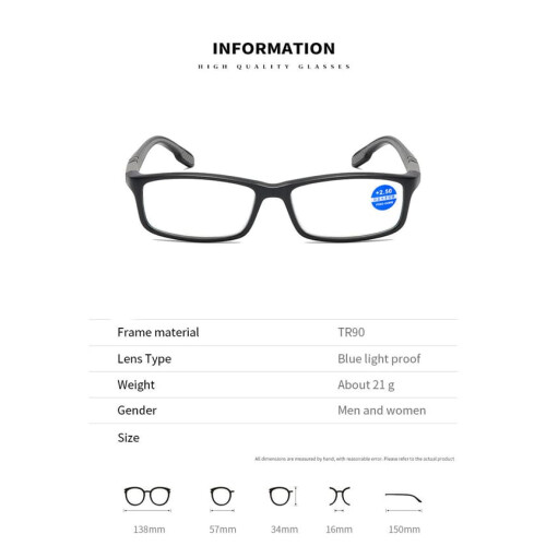 Reading Glasses TR90 Frame +1.0 to +4.0 Strength 1
