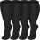 Chaussettes de compression pour mollets larges 20-30 mmHg 4 paires 1