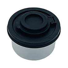 Mini plastic zout- en peperstrooiers set, zwart, 2 stuks