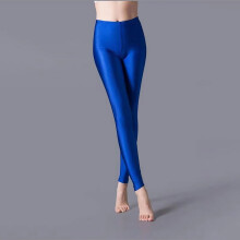 Glanzende, hooggetailleerde yogalegging voor dames, blauw