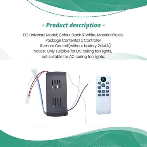 2X Ceiling Fan Remote Control Kit 40W 6-Speed Timing Function Replacement Remote for  Ceiling Fans & Lights 1