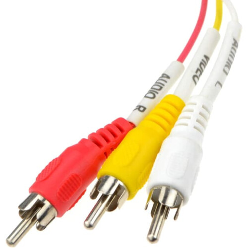 AV Cable RCA Connector Red White Yellow 1.5m 1