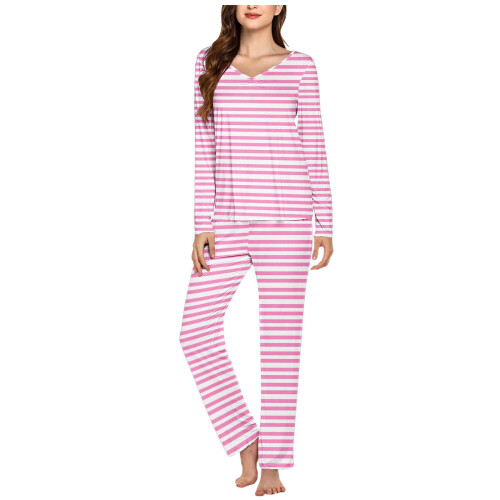 Damen-Langarmpyjama-Set, 2-teiliger Jogginganzug
