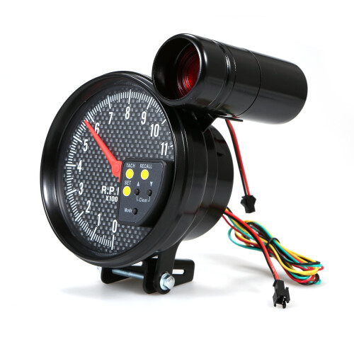 5Inch Tachometer Carbon Fiber Face7Colors LED Pointer 1