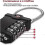 TSA 4-Digit Suitcase Lock with Alarm, Black (2 Pack) 3