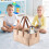 Diaper Tote Organizer Basket with Leather Handle Beige 7