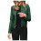 grüne, offene Damen-Lederjacke, kurz 2