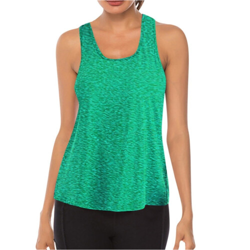 Γυναικείο αθλητικό τοπ tankini με πράσινο mesh racerback