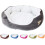 Pet Bed Round Oval Nesting Basket with Pillow Gray 50x40 cm 5