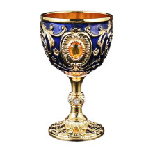 Taça de água em metal com relevo (1 peça)