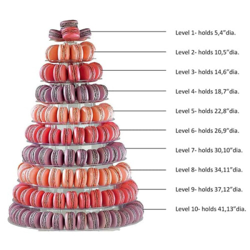 Macaron cake tower display stand 10-tier 4-13 inch 1