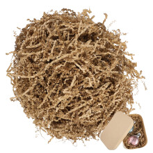 1 Pfund kaffeefarbenes Knüllpapier als Füllmaterial