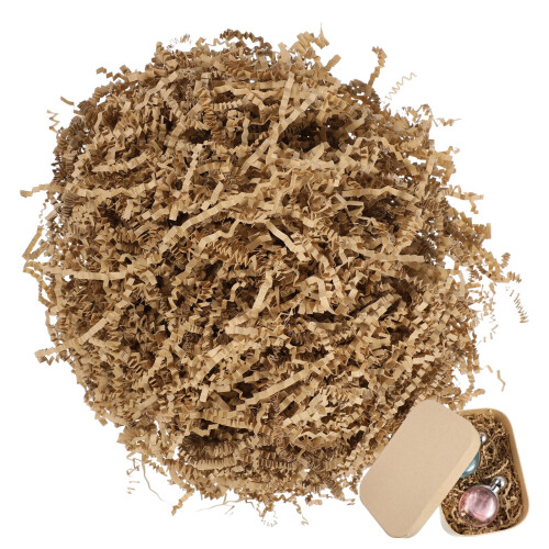 1 Pfund kaffeefarbenes Knüllpapier als Füllmaterial