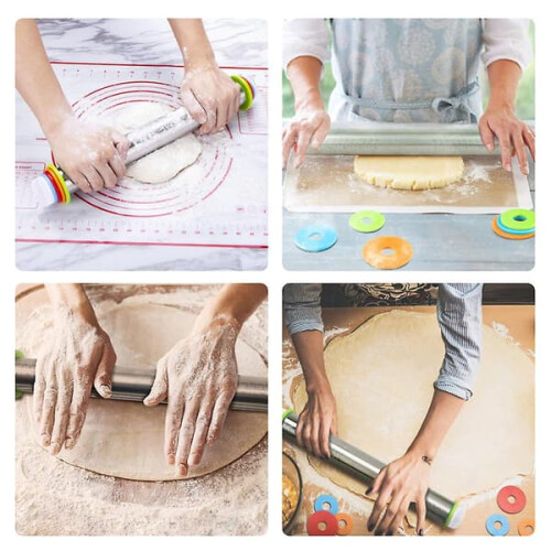 Rolling Pin 17 Inch Adjustable with 4 Removable Rings 1