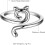 S925 Silver Cat Ring Adjustable Open Band 5