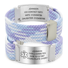 (Style-11, Personalized(msg us or leave us note)) Personalized Medical Alert ID Bracelet Emergency Bangle Wristband Custom Engrave