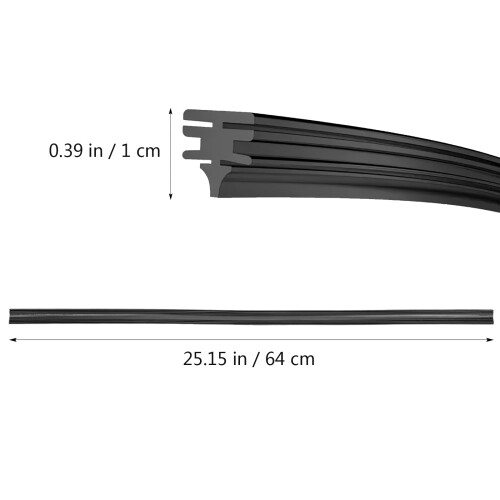 Bilviskerblad refill gummistrimler 5 par 6 mm 1