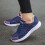 Women's Mesh Cross-Strap Flat Sneakers White 5