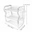 Scolapiatti a 3 livelli in ferro argentato, dimensioni 12,5x11,5x22,5 2