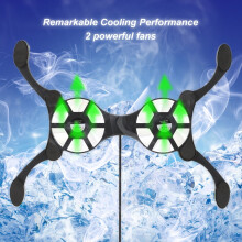 Base de refrigeración para portátil USB con doble ventilador de 7 a 15 pulgadas.