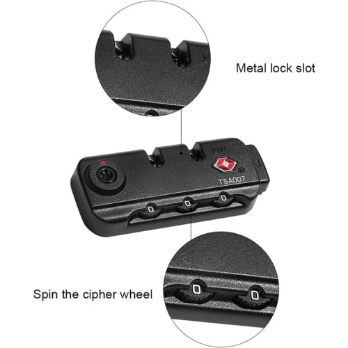 TSA Luggage Lock for Suitcases with Zipper 3-Digit 2