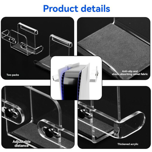 Game Controller Holder Hang Rack for  PS5 PlayStation5 Console Top Mount, for PS5 Game Console Headphone Mount