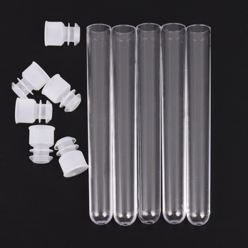Clear Plastic Test Tubes with Lids 12x100mm U-Bottom 100pcs 2