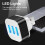 Car USB Charging Extender 2.0 Silver 3-Port 8