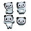 Set di 1 taglia biscotti a forma di panda in plastica 1