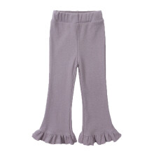 Lila ausgestellte Baumwollhose für Babys Mädchen, Größe 0-24M