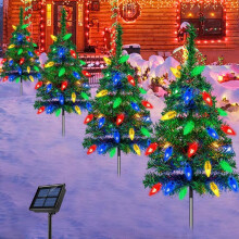 Solar kerstboomverlichting voor buiten, 4 stuks